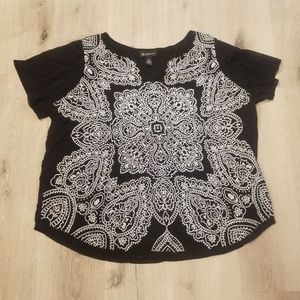 INC International Concepts Embroidered Blouse Size 3X
